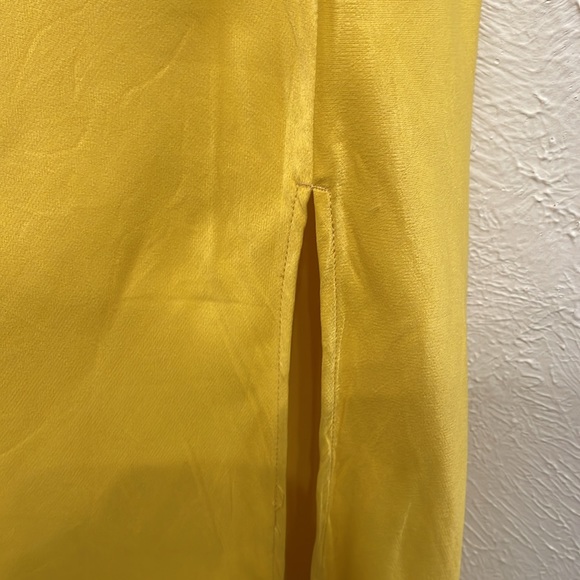Anthropologie Elyse Bias Slip Dress Canary/Yellow Size XS - Picture 10 of 10